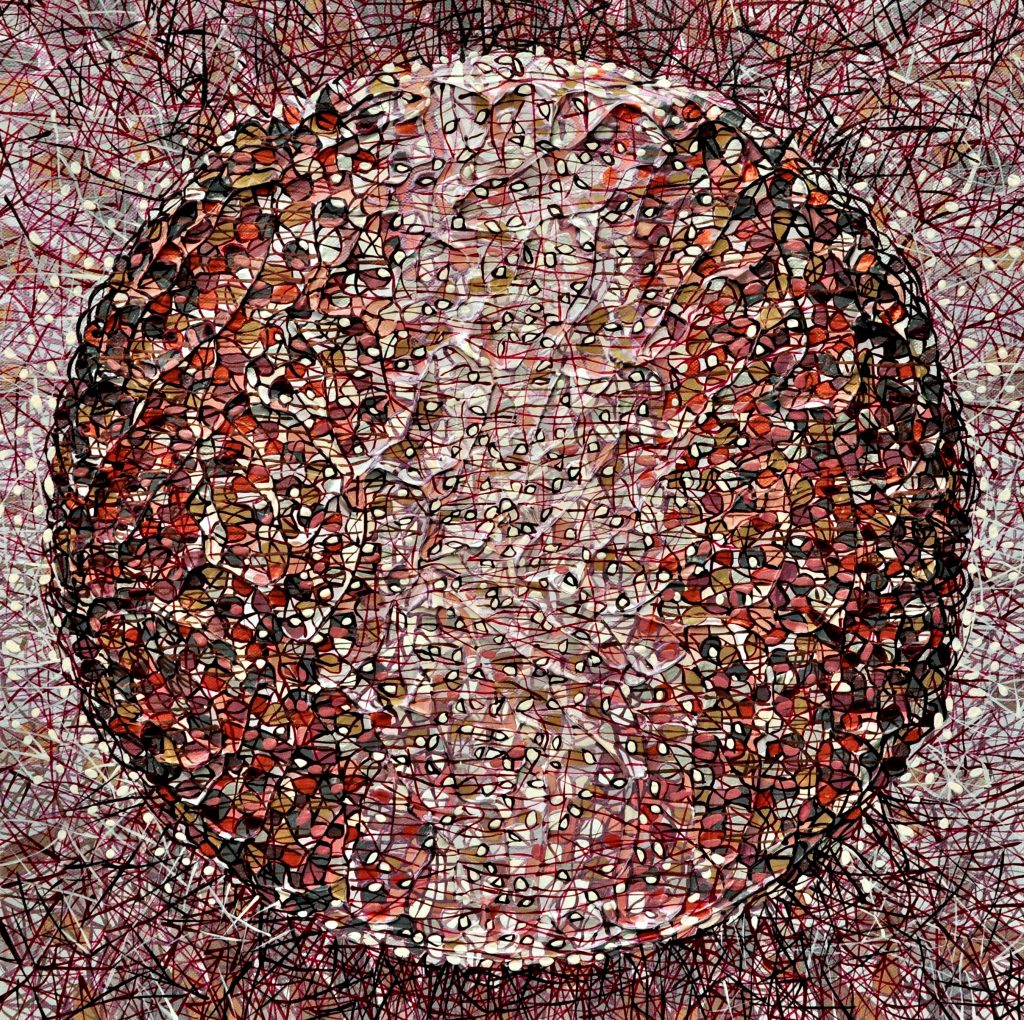 40X40 Acrylic on canvas texture paste