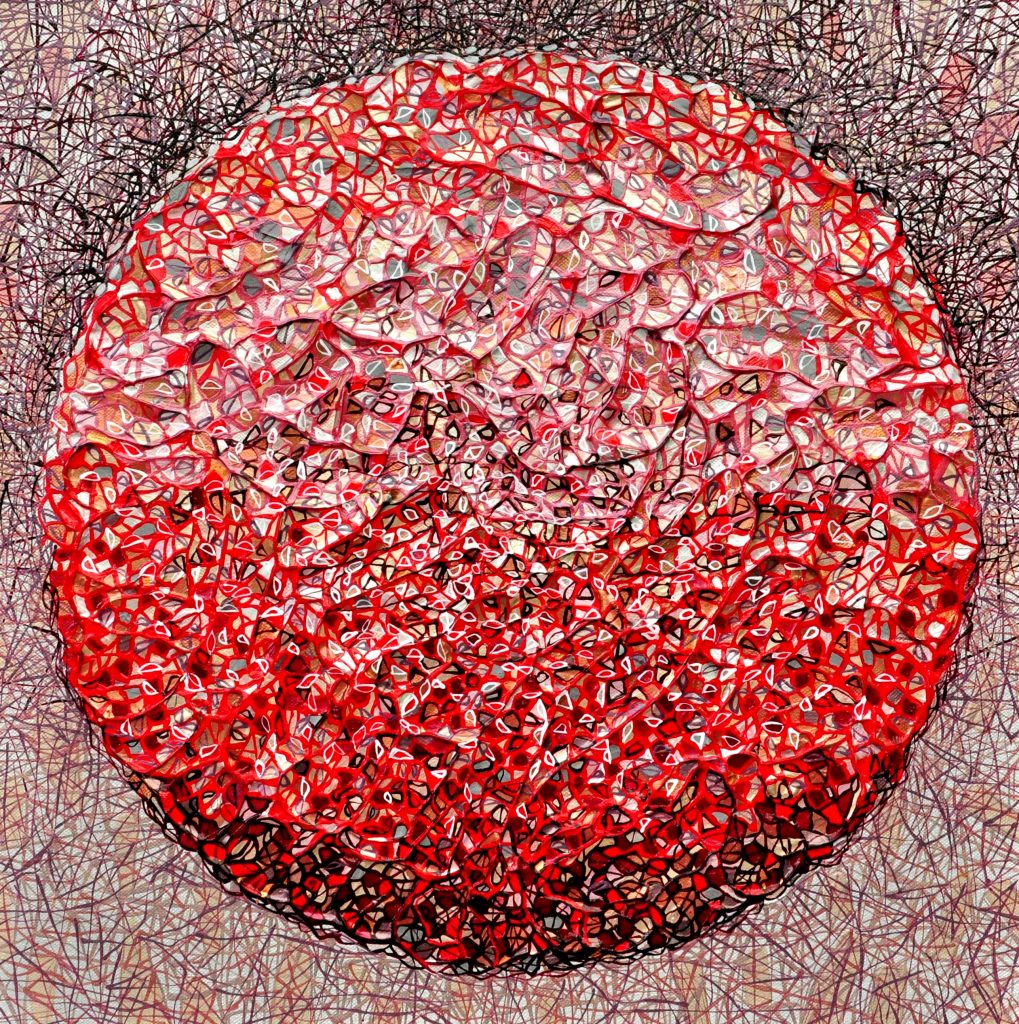 40X40 Acrylic on canvas textute paste