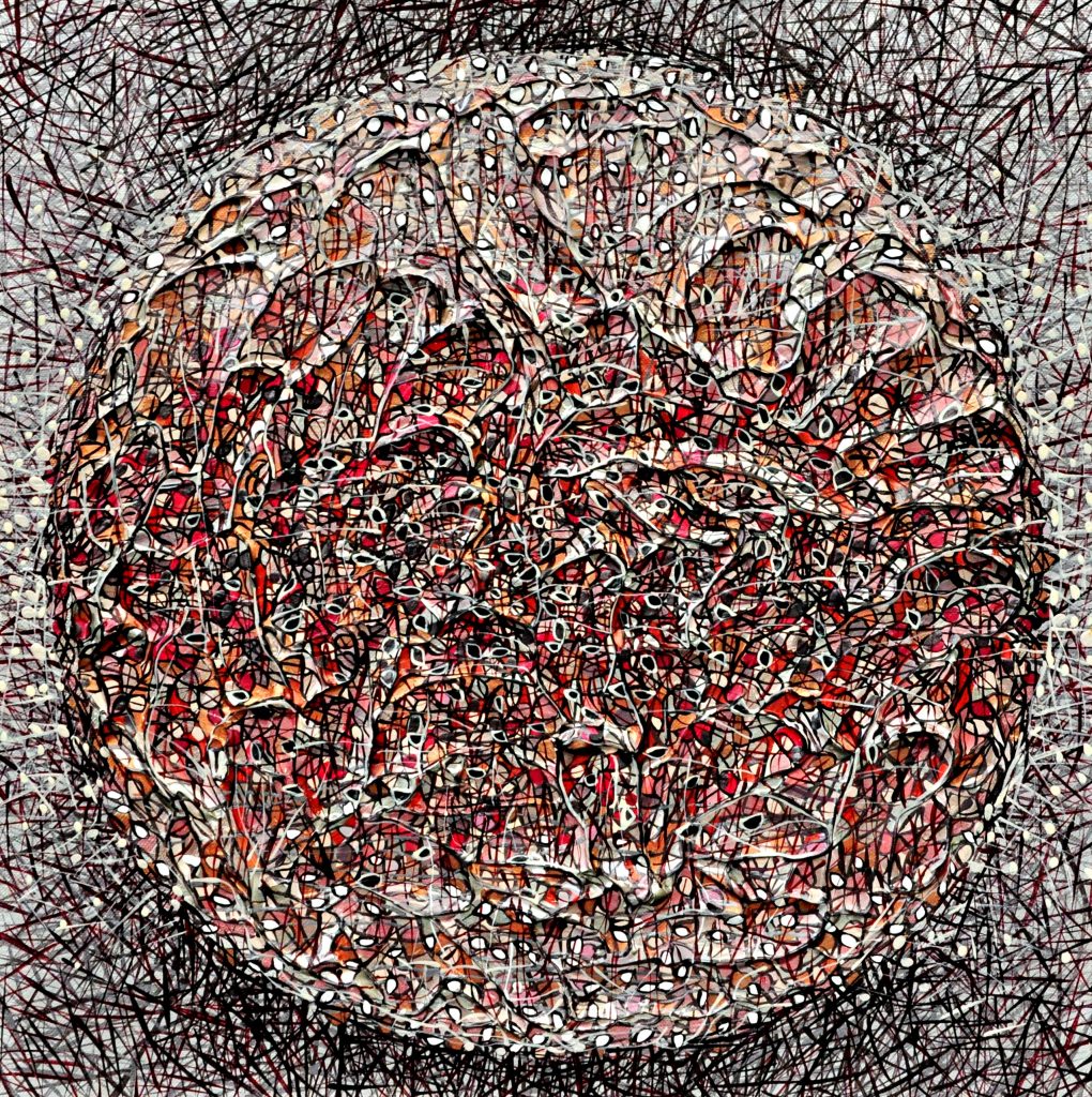 40X40 Acrylic on canvas texture paste